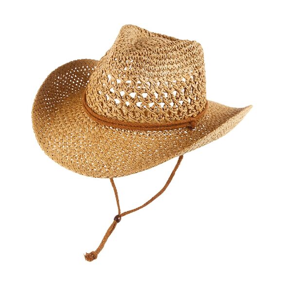 6519 Women\'s Western Straw Cowboy Hats Men\'s Straw Cowgirl Hat Wide main image 2